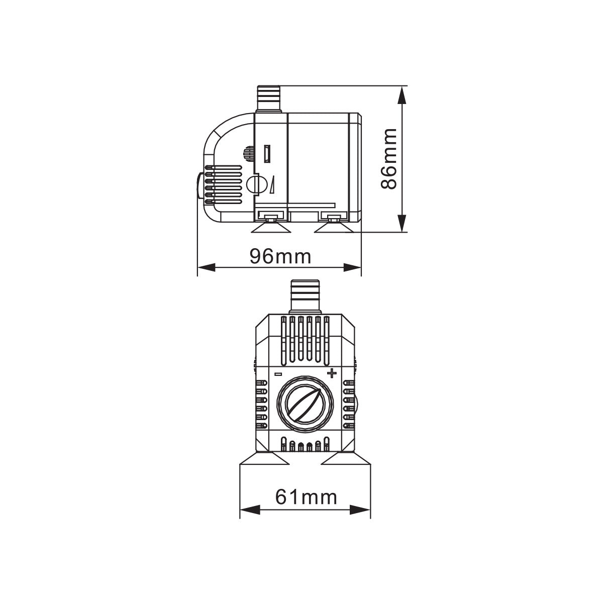 BluFlow Control 600 - Pompe de fontaine réglable - 8 watts - Avec kit fontaine